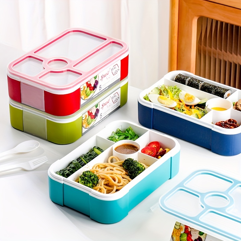 Lunch Box, Insulated Leakproof Lid, Plastic Silicone Container