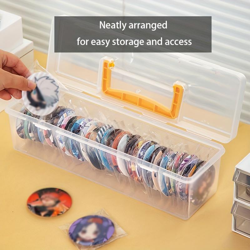 Household Simple Portable Transparent Storage Box Covered Plastic Storage  Box