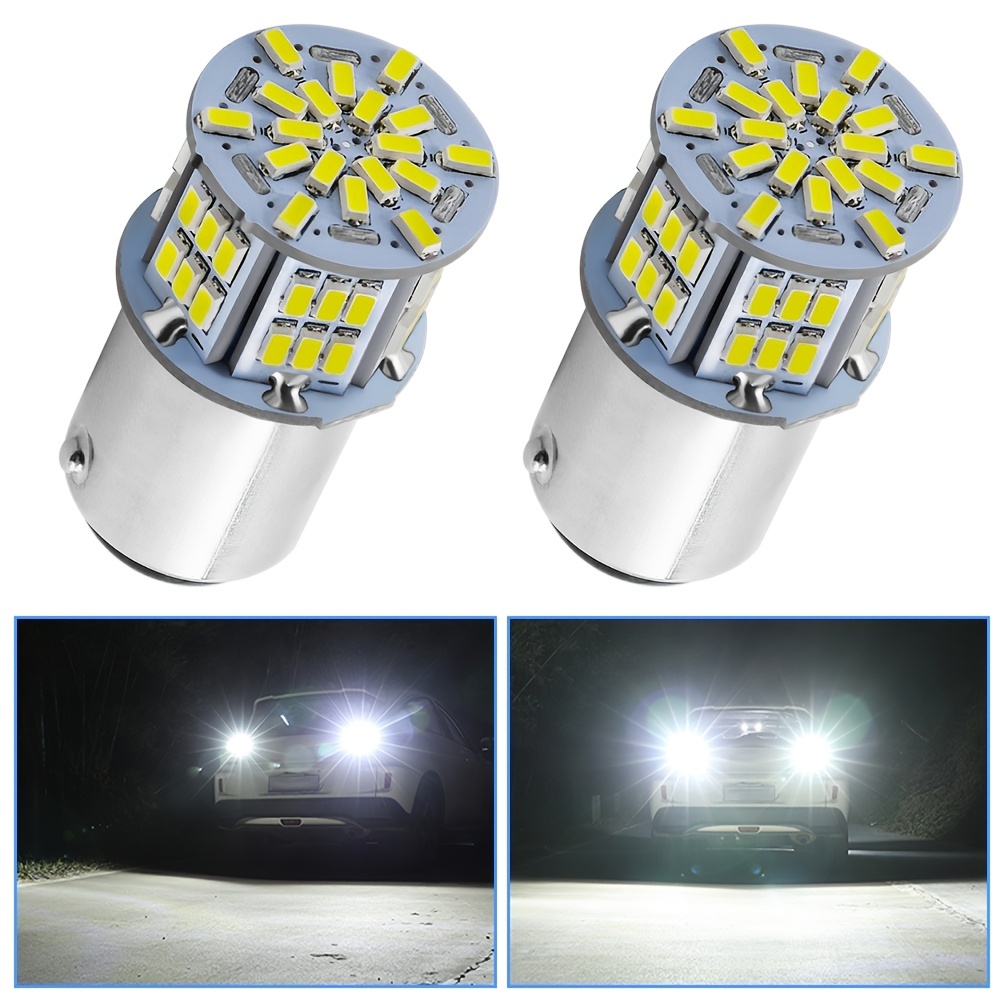 1156 (BA15S/7506/P21W) 144-SMD 3014 LED Bulbs with Projector, Xenon White