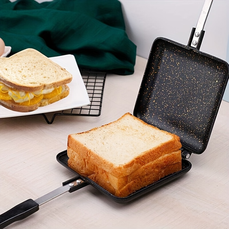 TAMUME Tostadora de Sándwich de Inducción Pastel de Hierro Antiadherente  con Mango Resistente, Sandwichera Grill Toastie Sandwich Maker Adecuado  para Cualquier Placa
