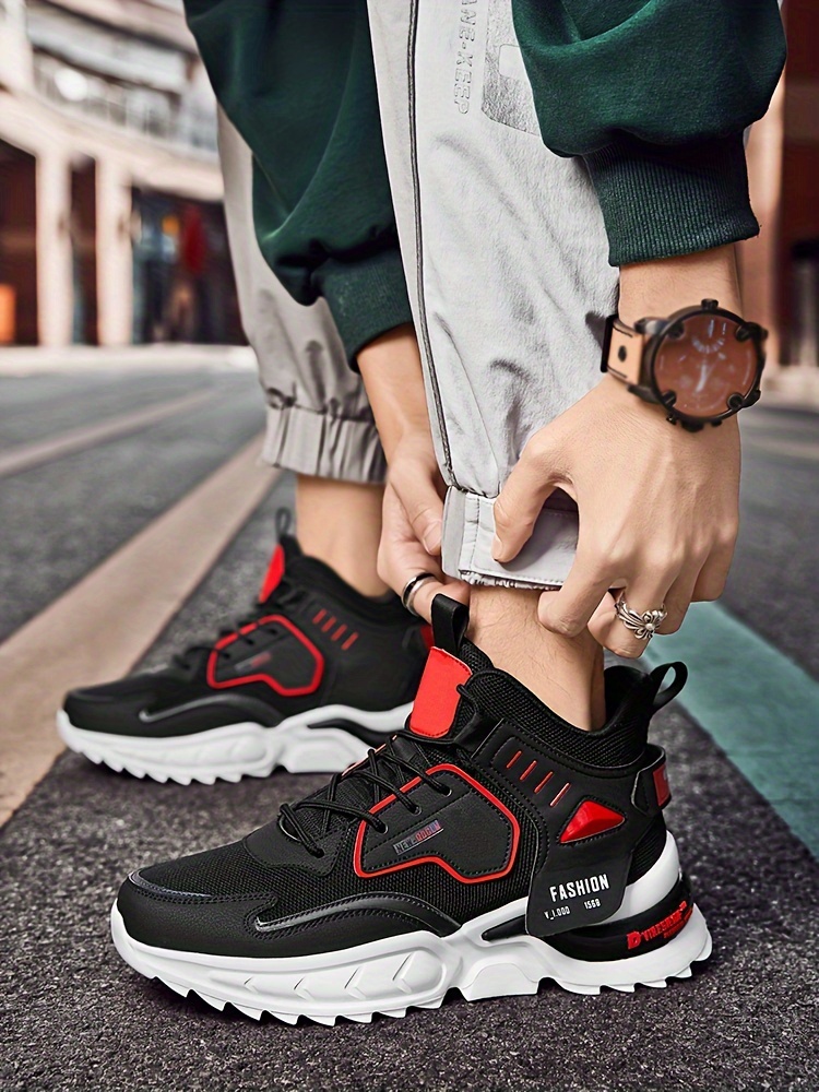 Zapatillas Chunky de Moda para Hombre - Duraderas y Absorbentes de Impactos - Cómodas con Diseño Antideslizante y Cordones para Aventuras al Aire Libre - Ideales para el Uso Diario de los Hombres