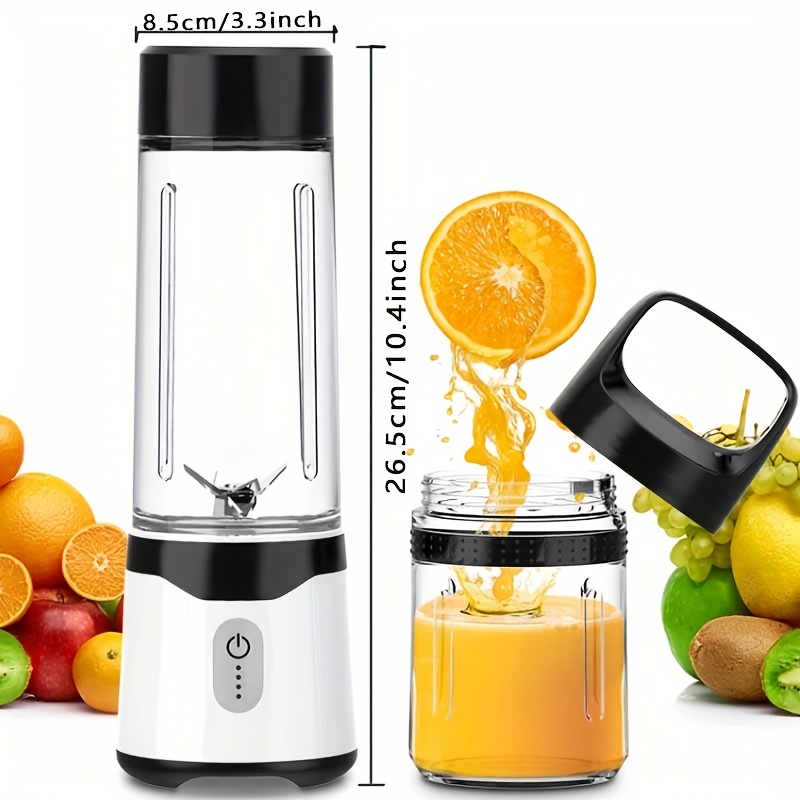 1PC Portable Blender 4000mA Electric Mini Juicer for Shakes and Smoothies  and Fresh Juice USB Rechargeable Blenders for Kitchen