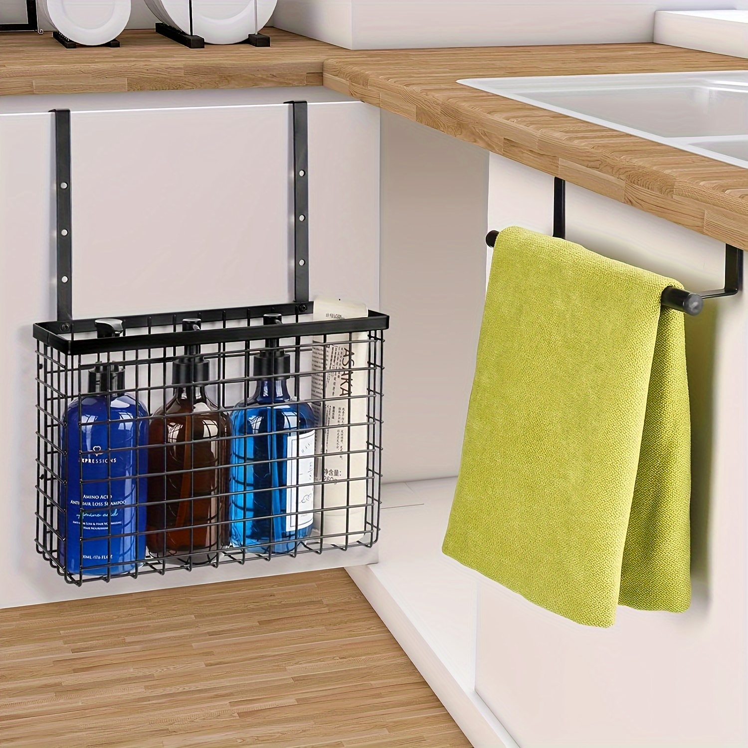 Multifunctional Kitchen Cabinet Door Hanging Storage Box, No Punching  Required, Small Size