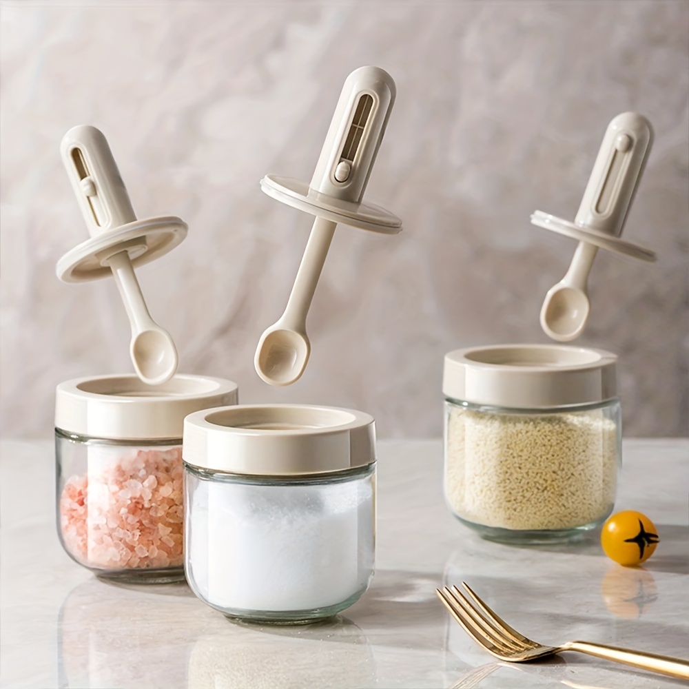 Seasoning Pot Kitchen Spice Pot Cute Glass Seasoning - Temu