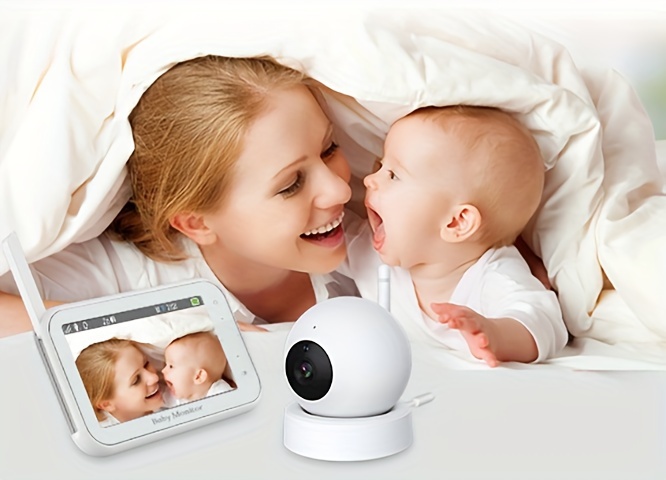 Baby Monitor With Camera And Audio 720p Pan Tilt Baby Camera - Temu