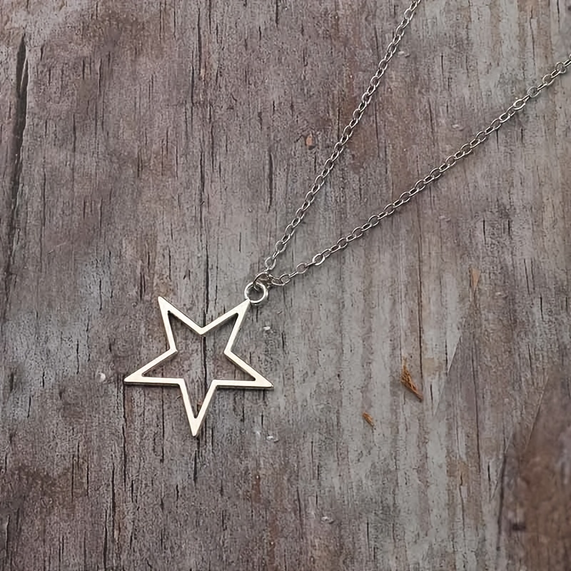 Y2K Aesthetic Hollow out Star Necklace Korean Fashion DIY Choker
