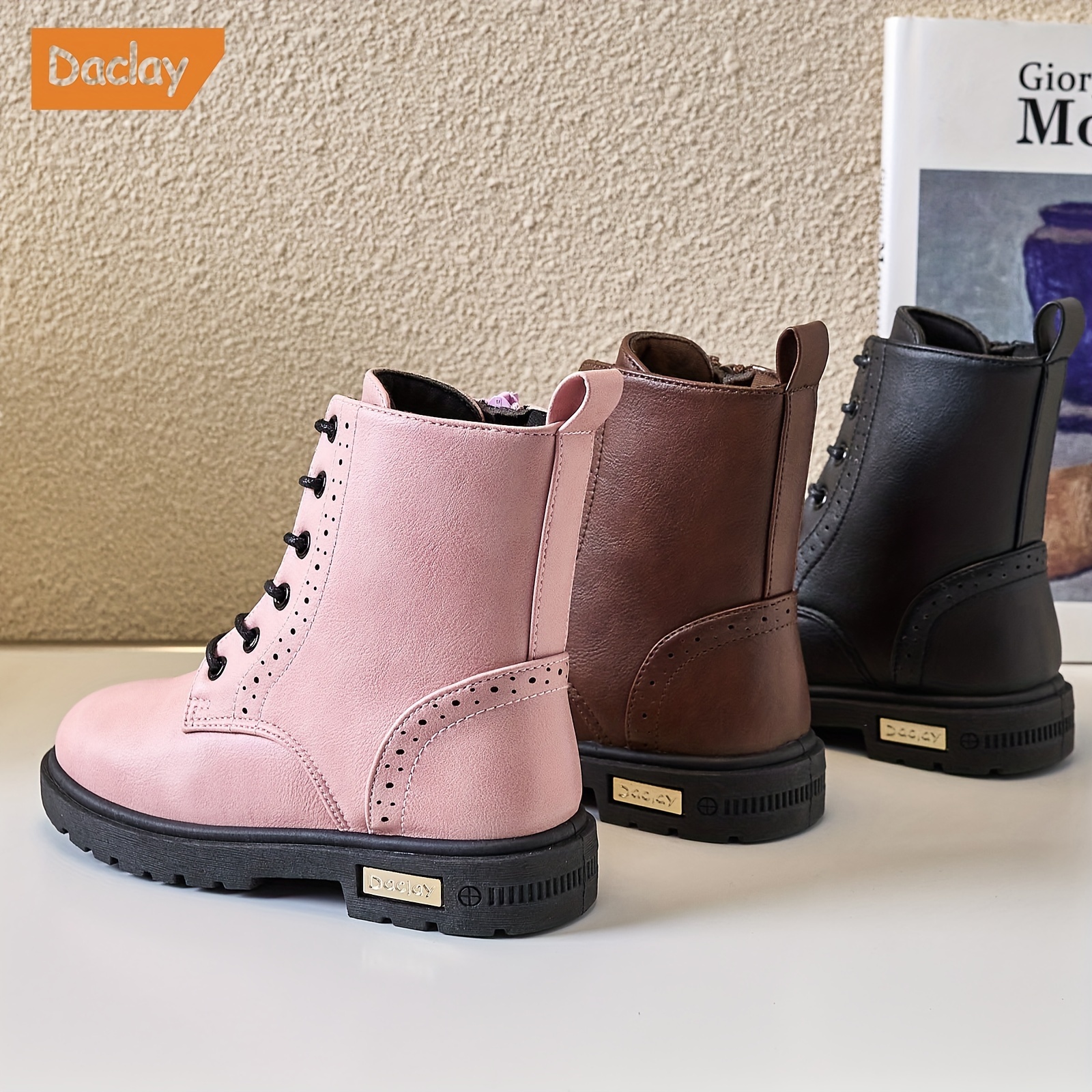 Botas De Invierno Para Niñas - Encaje De Malla, Antideslizantes, Transpirables, Color Nude, Tacón Plano