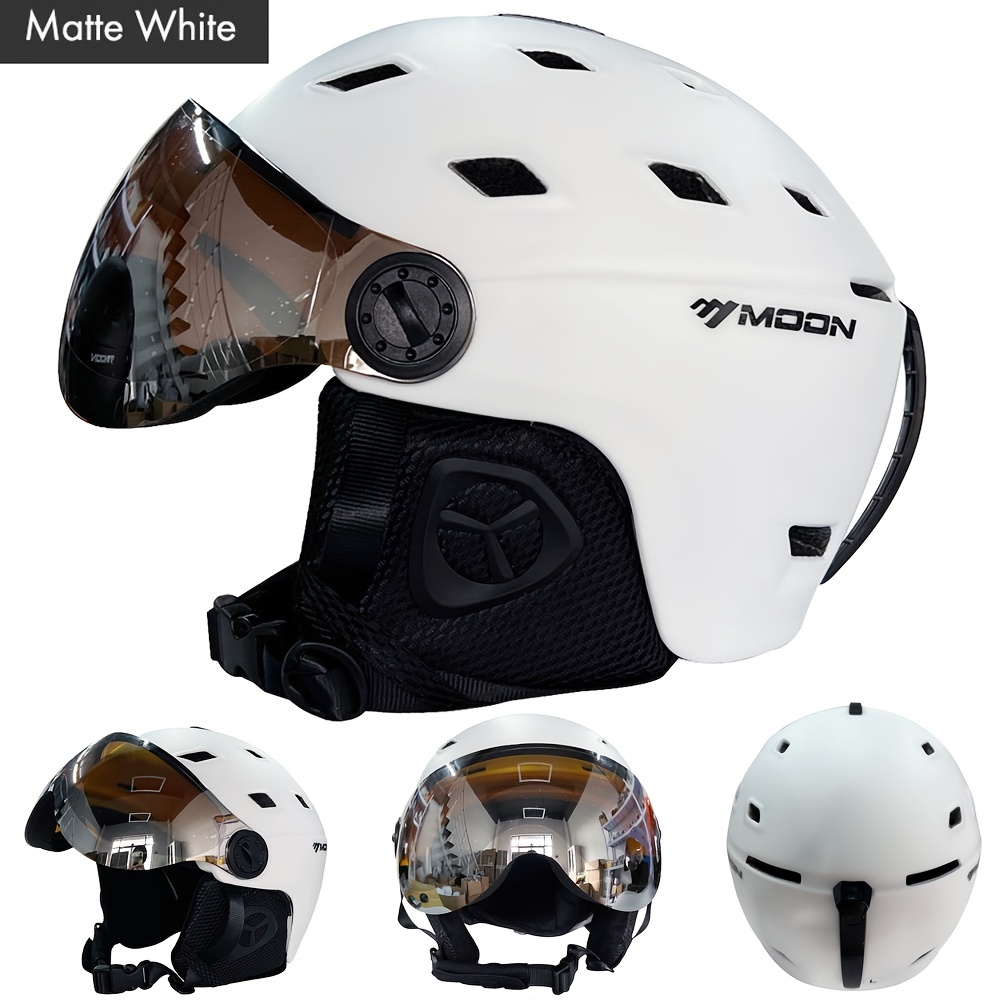 MOON Goggles Ski Helmet Made from Integrated PC+EPS, Premium Quality Ski Helmet for Outdoor Sports, Suitable for Adults, Men And Women for Skiing, Snowboarding, And Skateboarding.