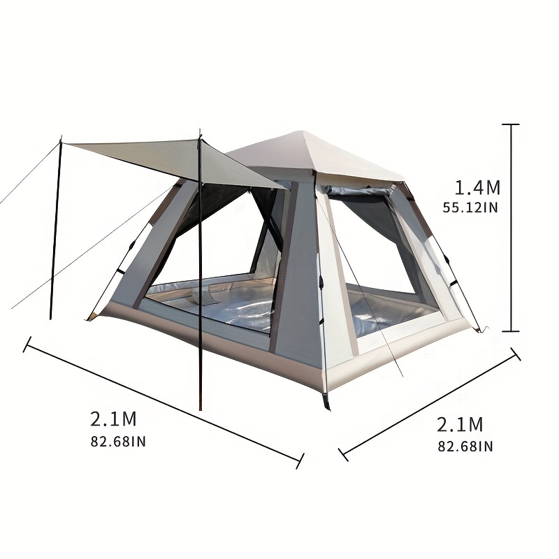 耐久性のある四辺テント、日焼け止め厚い換気クイックオープニング