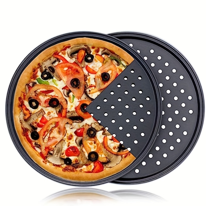 Teglia Per Pizza Da 1 Pezzo, Teglia Per Pizza Rotonda, Teglia Per Pizza,  Teglia Per Pizza Multi-dimensione In Lega Di Alluminio, Teglia Antiaderente  Per Forno Teglia Per Pizza Per Forno - Temu