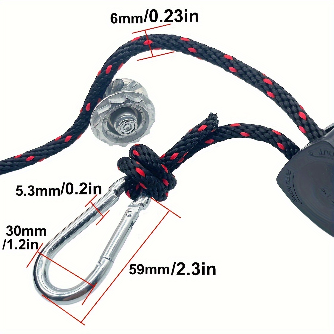 2pcs 6mm 5m Max Weight 68kg Rope Pulley Adjuster With Tent Wind Rope  Camping Tent Tie Down Rope Tightener Wind Rope Awning Rope Hook, High-quality & Affordable