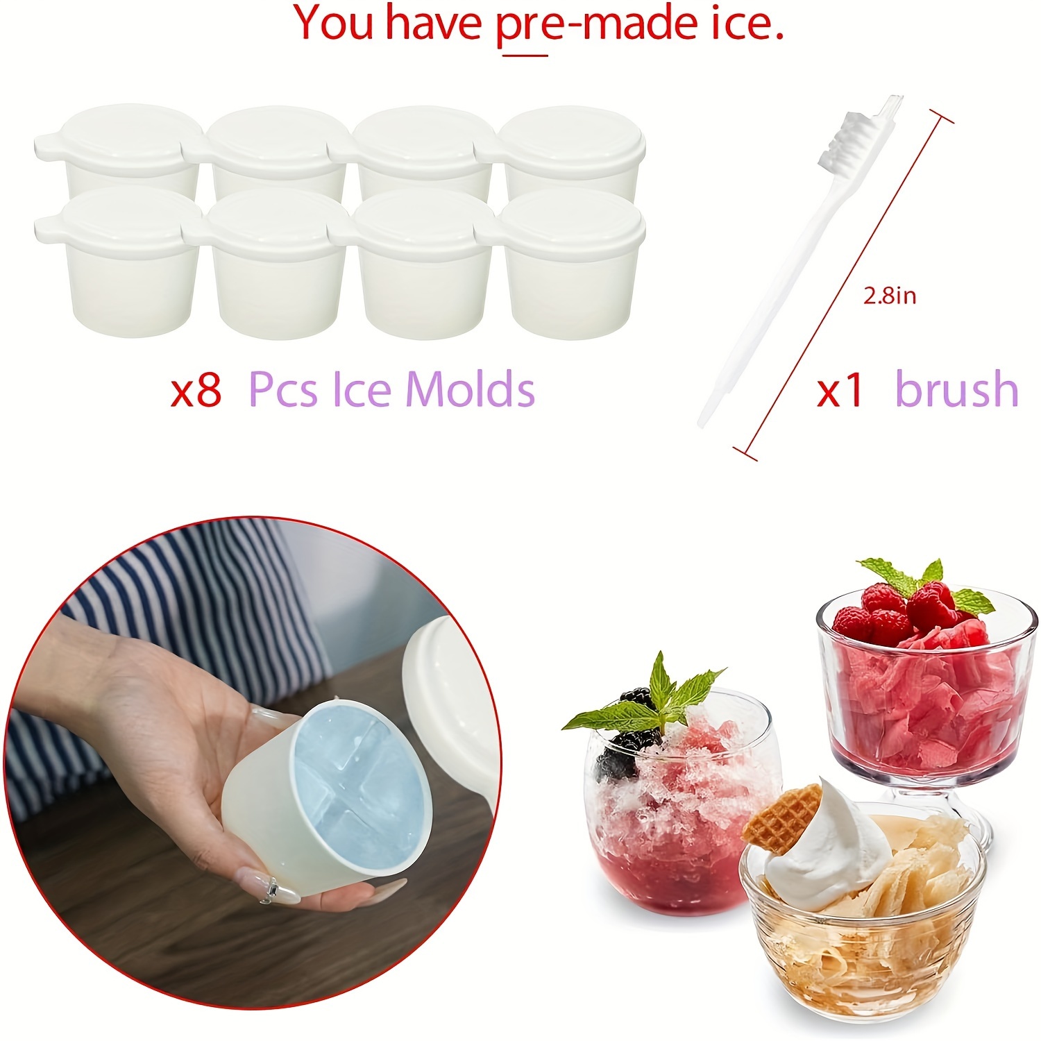 Adapted To Kitchenaid Vertical Mixer Shaving Ice Accessories