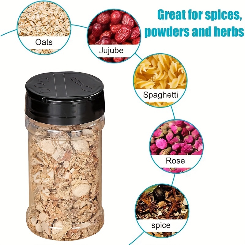 Clear Plastic Spice Jars With Label Sticer, Spice Bottles, Seasoning  Containers, Seasoning Jars, Spice Shaker, Condiment Pots For Spice Pepper  Herbs Powders, Kitchen Gadgets, Cheap Items - Temu