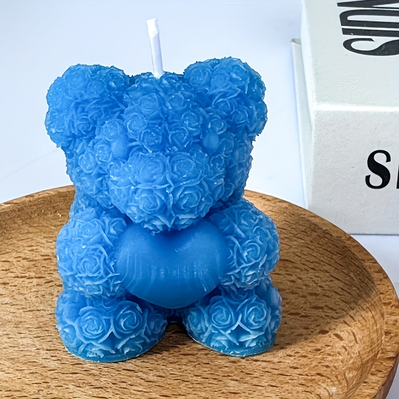 Teddy Bear Blue Candle Favors