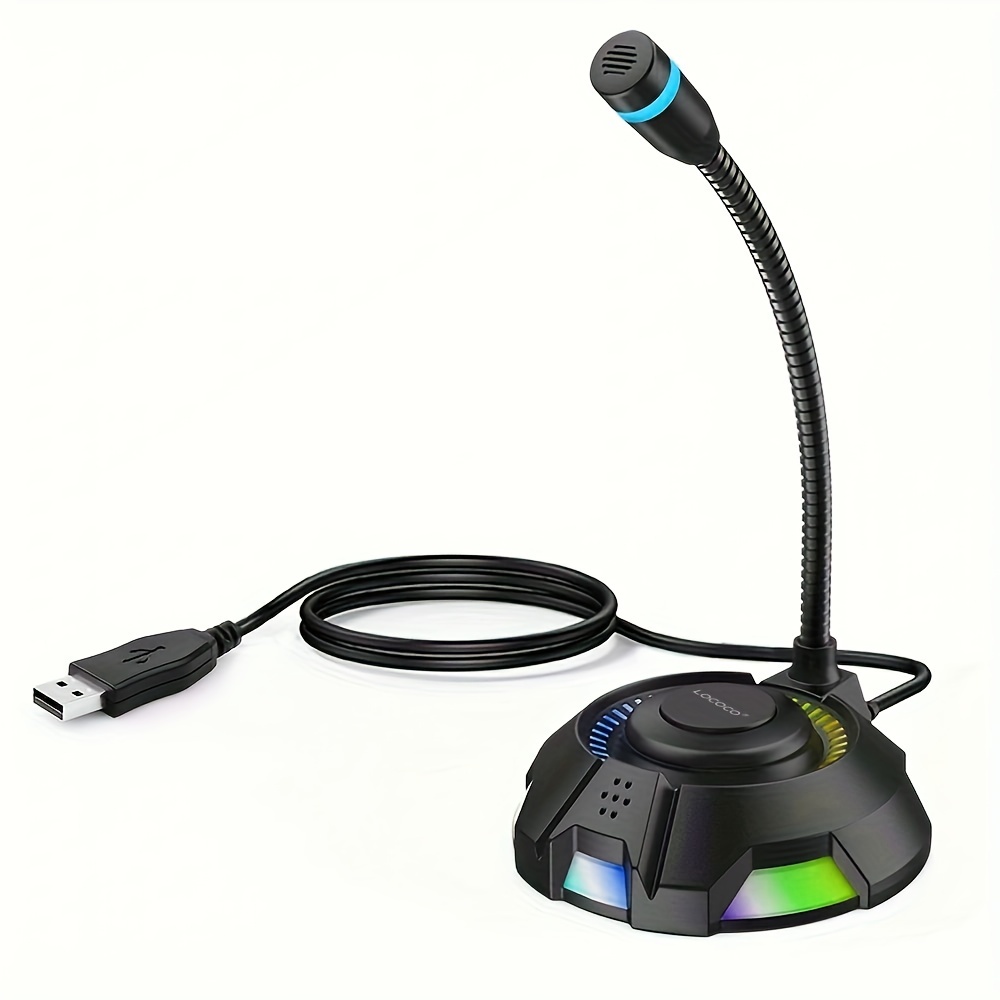 USB Desktop Microphone Plug &Play Omnidirectional PC Laptop