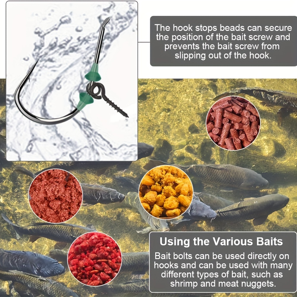 100PCS Carp Fishing Accessories Hook Stops Carp Rig Shank Beads