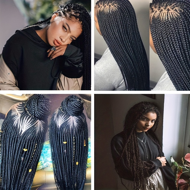 5 Roll Natural Black Brazilian Wool Hair Acrylic Yarn for African Synthetic Crochet Hair Jumbo Braids Senegalese Twisting Knitting Hair Braids Faux