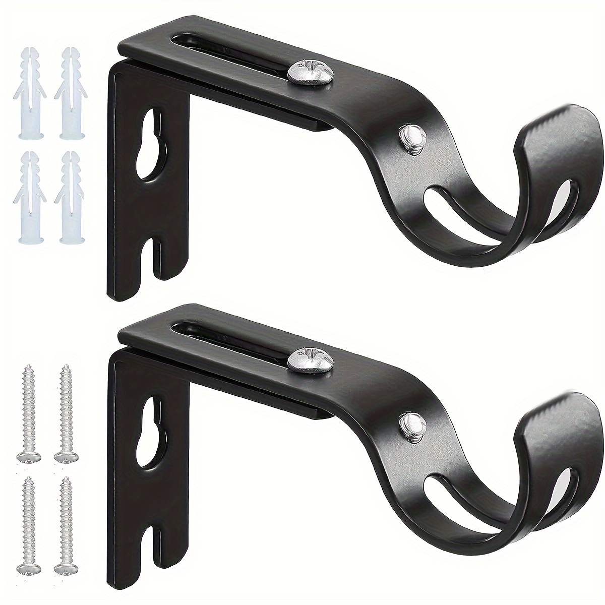 Metal Roman Rod Holder Adjustable Curtain Rod Holder Hooks - Temu