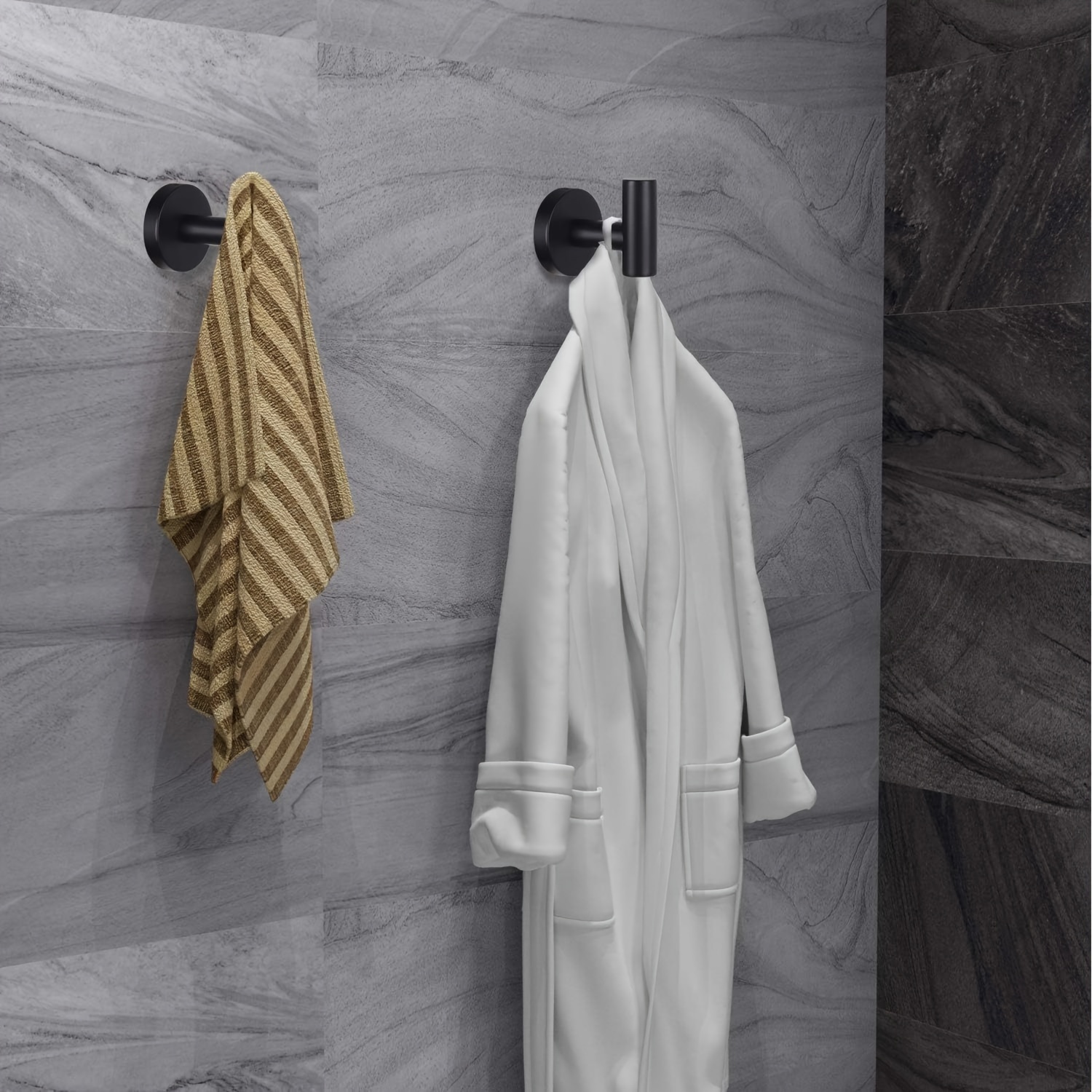 Riapawel 40Pcs Robe Coat Hooks,Metal Door&Wall Mounted Coat Hook Hanger  with 80Pcs Screws,for Hanging Clothes,Robe,Towel,Hat,Key 