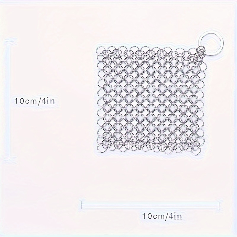 Cast Iron Cleaner, Stainless Steel Pot Brush Net, Cast Iron Chainmail  Scrubber, Metal Scrubber, Premium Cleaning Tool For Cleaning Pots, Woks,  Pans, Bbq Grill, Cleaning Supplies, Cleaning Tool, Christmas Supplies - Temu