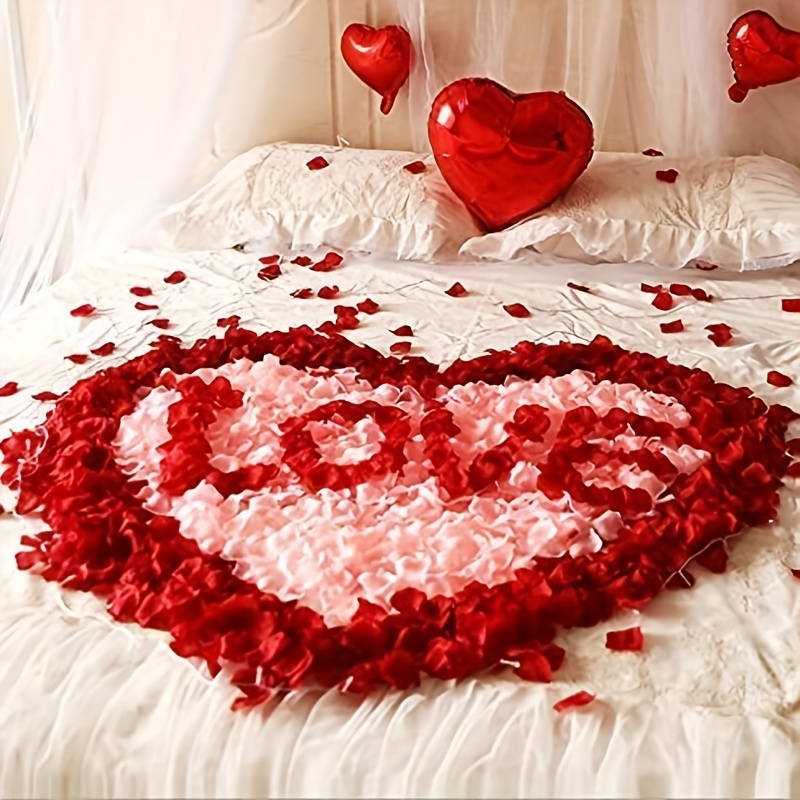 1000pcs Artificial Rose Petals, Wedding Room Decoration, Romantic  Atmosphere, Proposal, Valentine's Day, Event Decorations