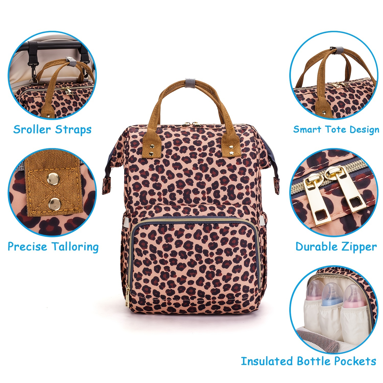 Diaper bag with outlet insulated bottle pocket