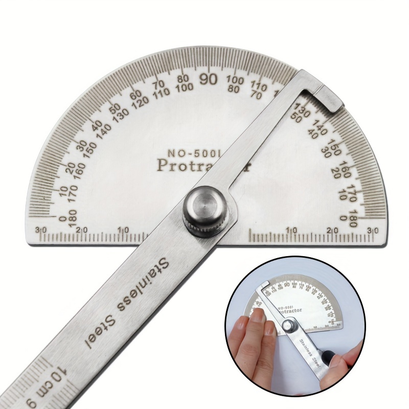 Stainless Steel Protractor Angle Ruler Angle Ruler 180 - Temu