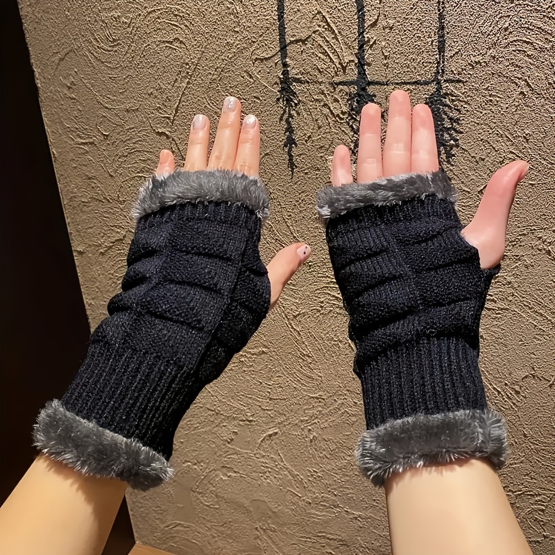 Guantes Sin Dedos Para Mujer - Temu