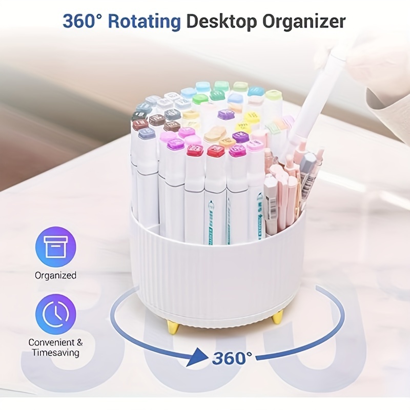 1 Portapenne Girevole A 360 Gradi Scrivania Organizer - Temu Italy