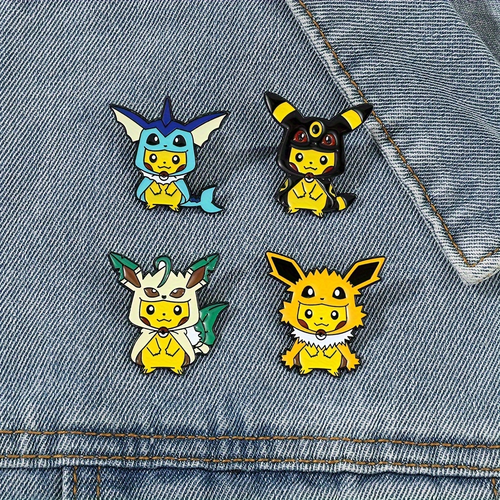 Pokemon Pikachu Eevee Poke Ball Patch Set
