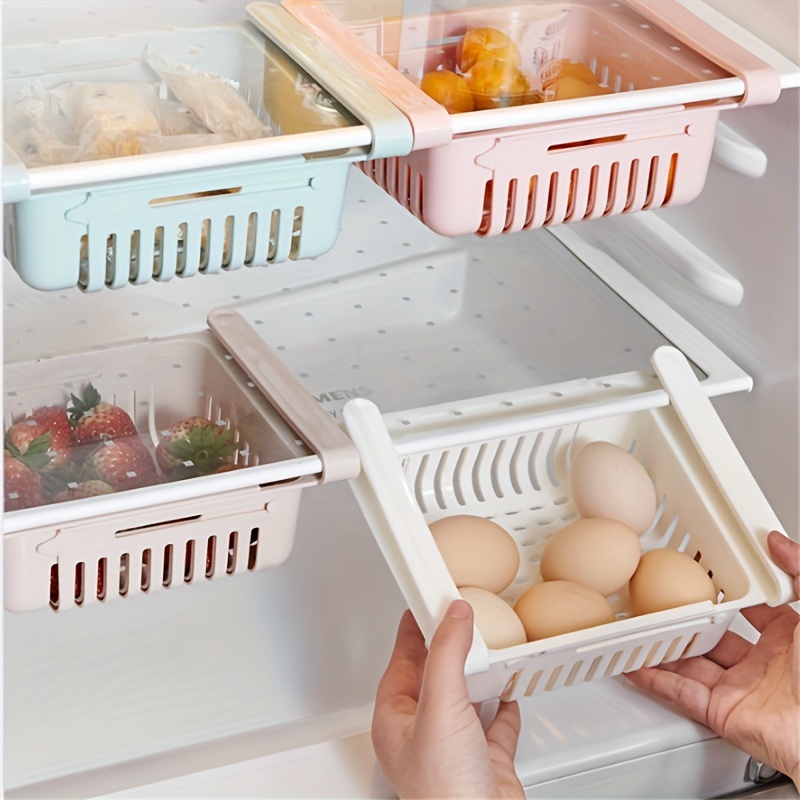 Refrigerator Plastic Egg Storage Box With 2 Drawer Egg - Temu