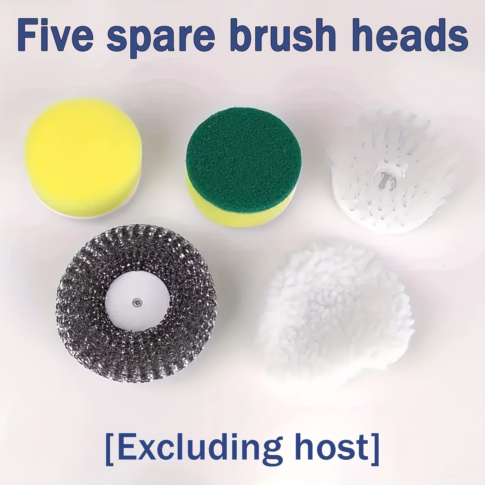 Electric Spin Scrubber, Voweek Cordless Power Scrubber with 4 Replaceable  Brush Heads Adjustable Extension Handle, Electric Cleaning Brush for