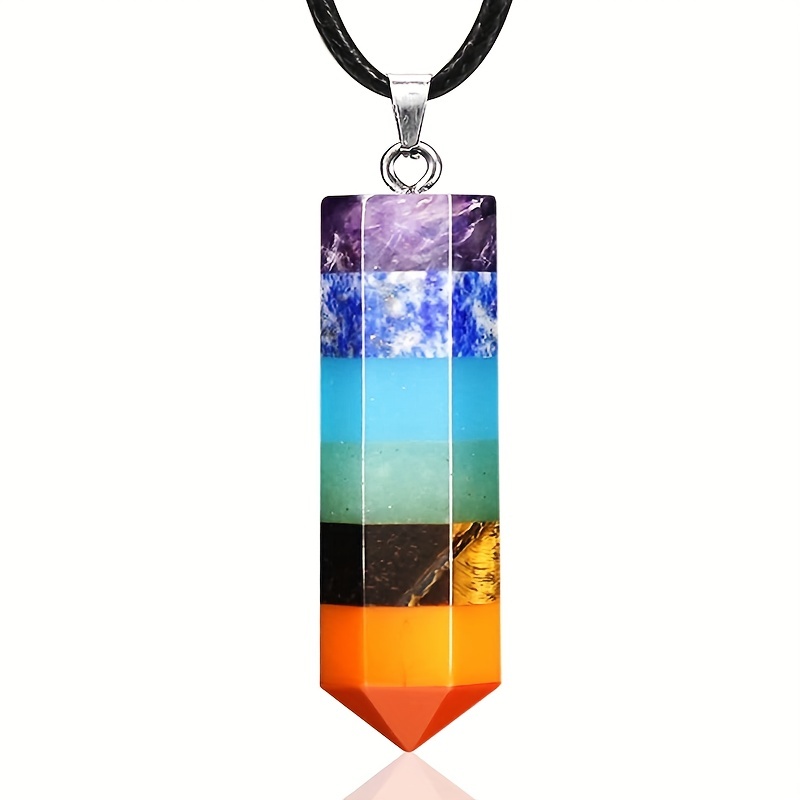 Seven Chakra Natural Stone Pendant