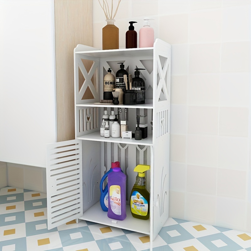 1pc Toilet Side Cabinet,floor-standing Toilet Storage Stand