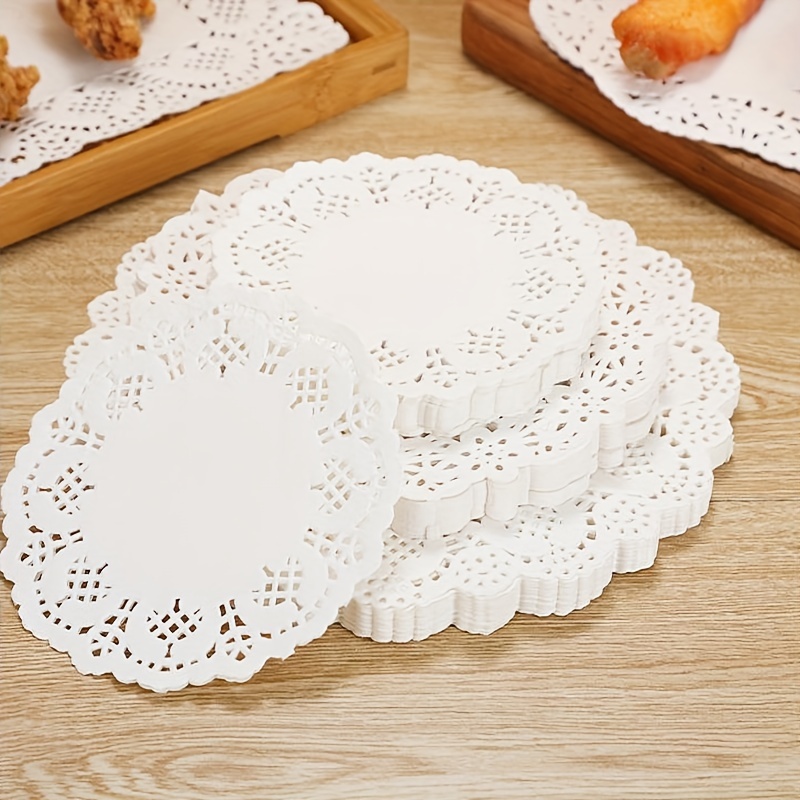 Round Lace Paper Doilies Doilies Placemats Grease Absorbent - Temu