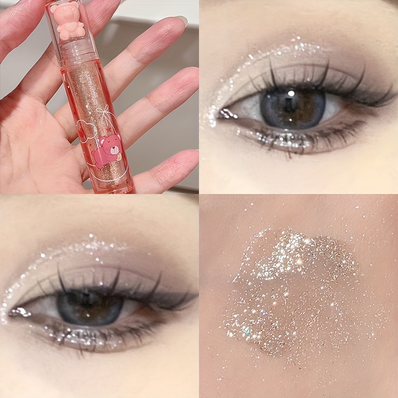 Strawberry Bear Pearly Liquid Eyeshadow Teardrop Makeup - Temu