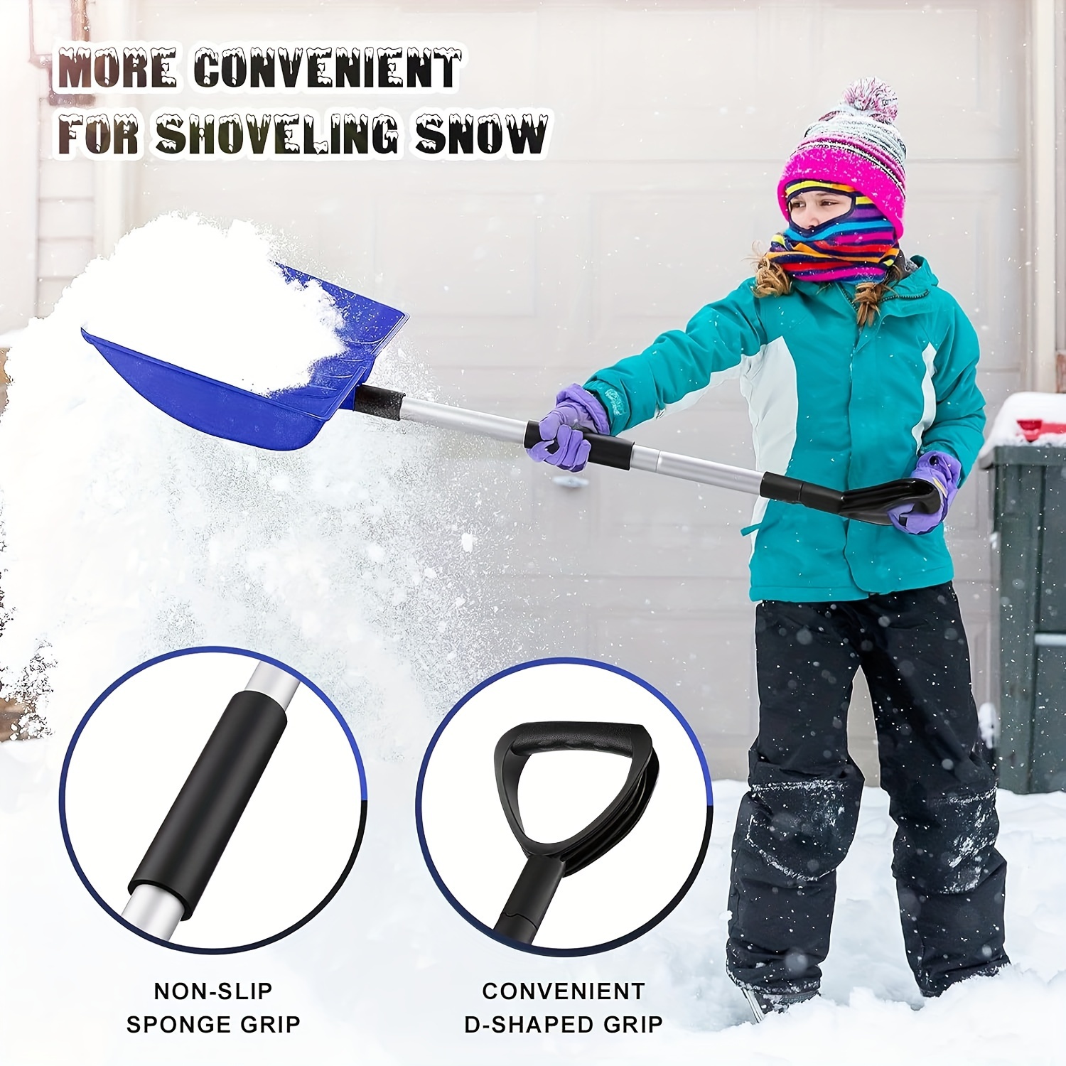 Snow Shovel Non slip Rust proof Anti scratch Comfortable - Temu