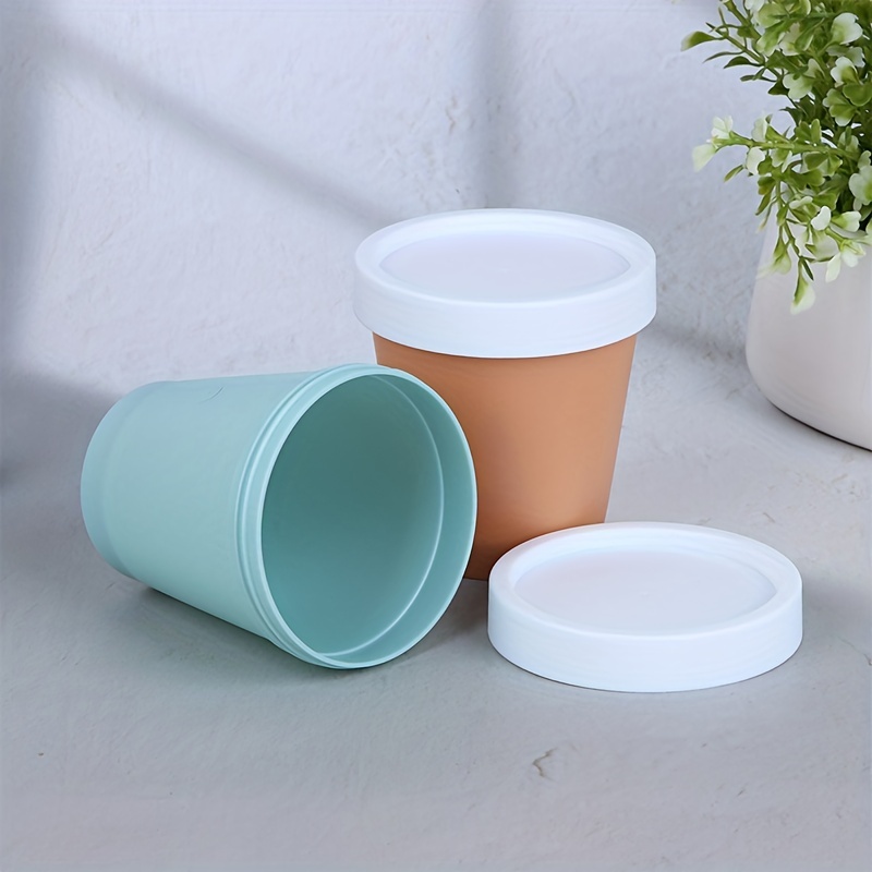 Cups Lids With Bowls Cream Dessert Ice Yogurt Containers Pudding