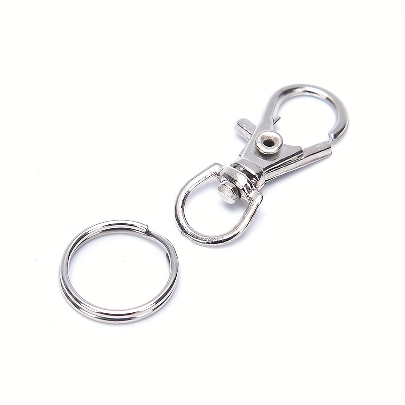 100 Pcs Keychain Hooks with Key Rings, Keychain Clip Hooks with Rings for  Lanyard Jewelry Making DIY Crafts(50 Pcs Metal Lobster Claw Clasps + 50 Pcs