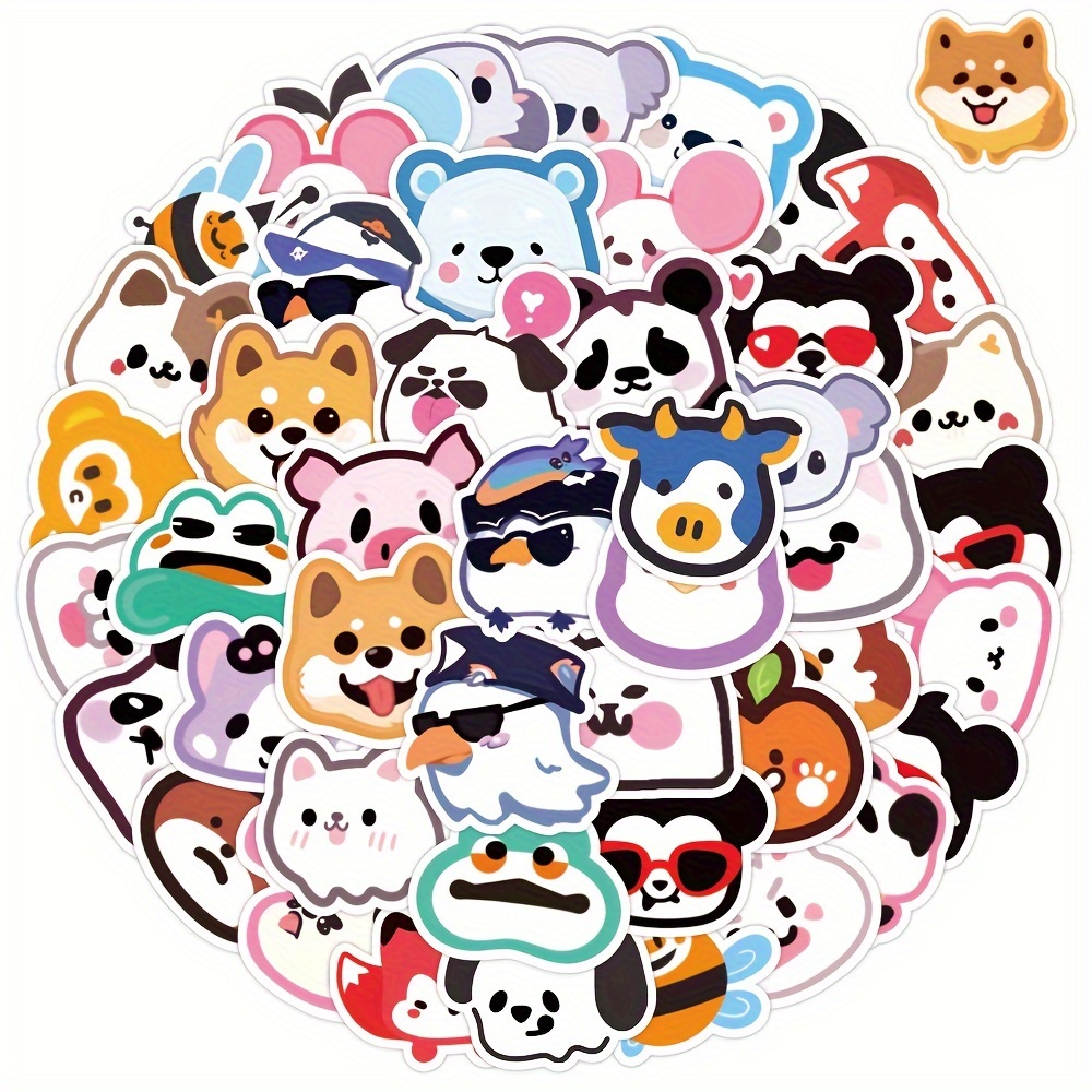 Animal Stickers Kawaii Cartoon Gift Birthday Party - Temu Portugal