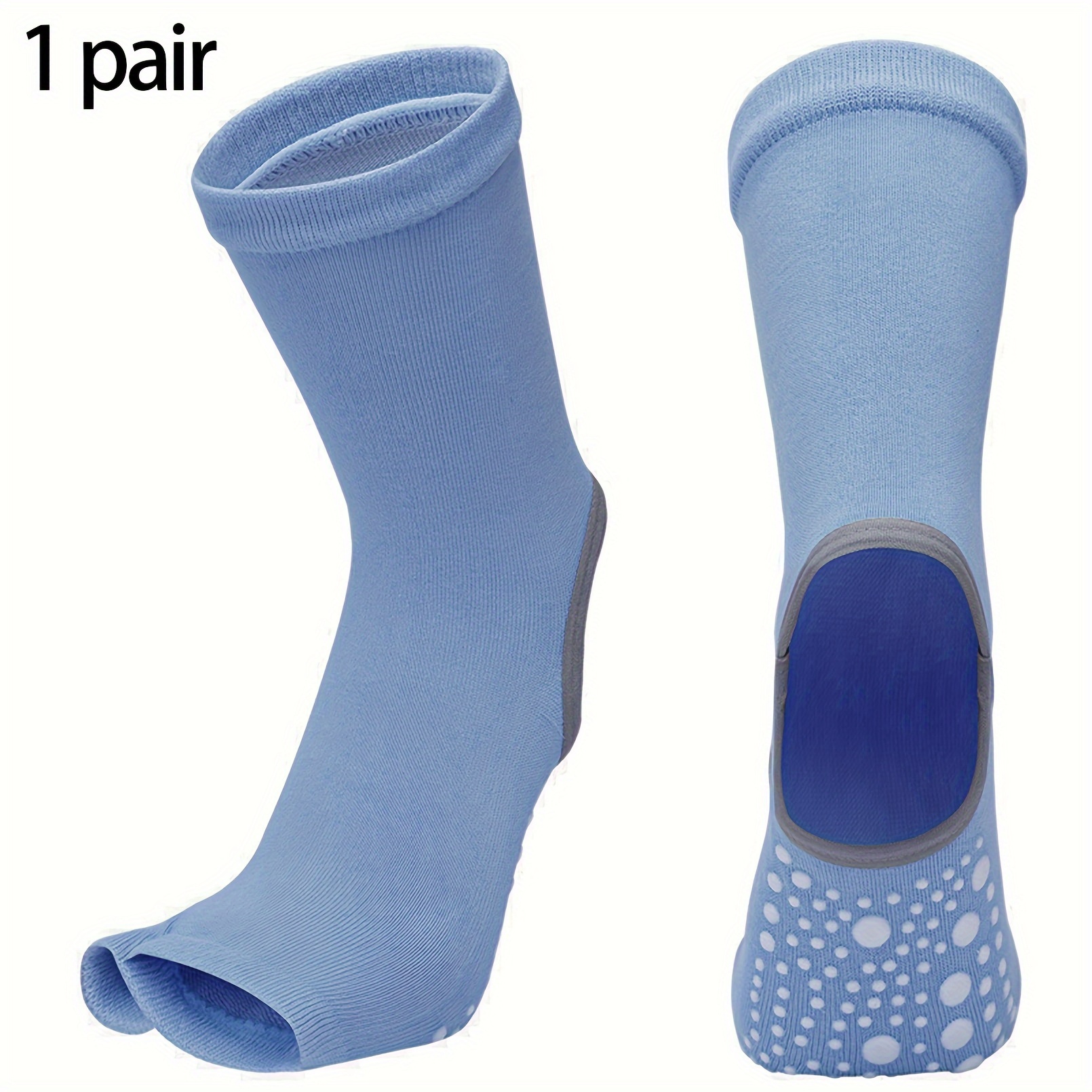 Toeless Breathable Non slip Yoga Socks Hollow Out Heel Grip - Temu