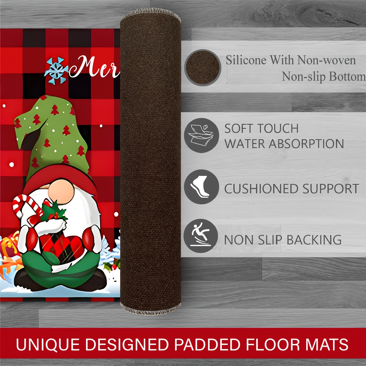 Modesa Christmas Themed Non-Slip Floor/Kitchen Mats - 20 X 30