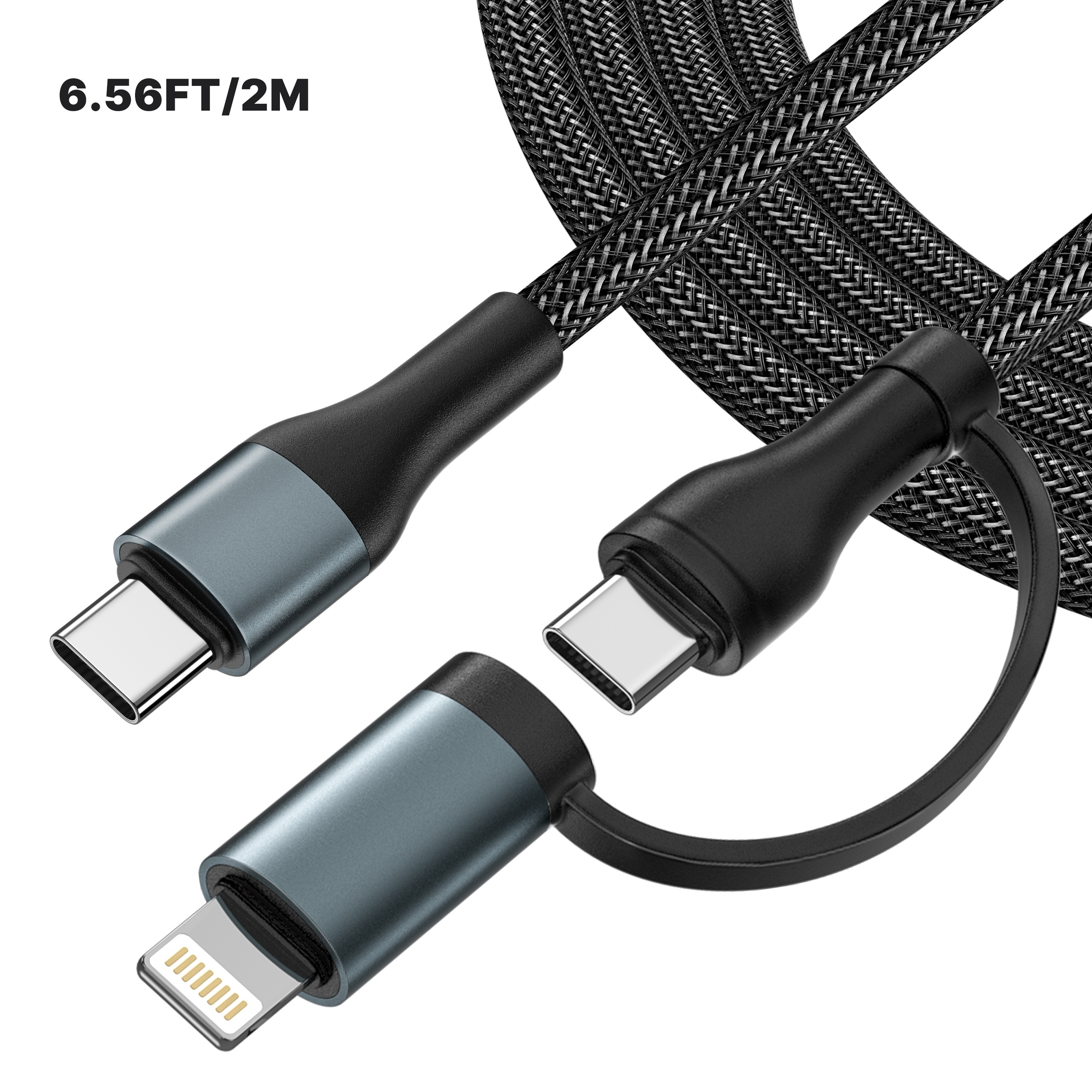 Fast Charging 2 in 1 Multi Charging Cable USB Type C & Apple