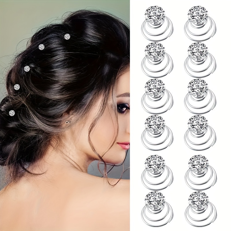 108 Pcs 7 Styles Wedding Crystal Twisters Spiral Set Bridal