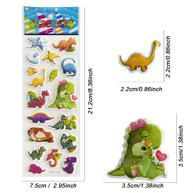 Adorable 3d Dinosaur Series Stickers Perfect For Notebooks - Temu