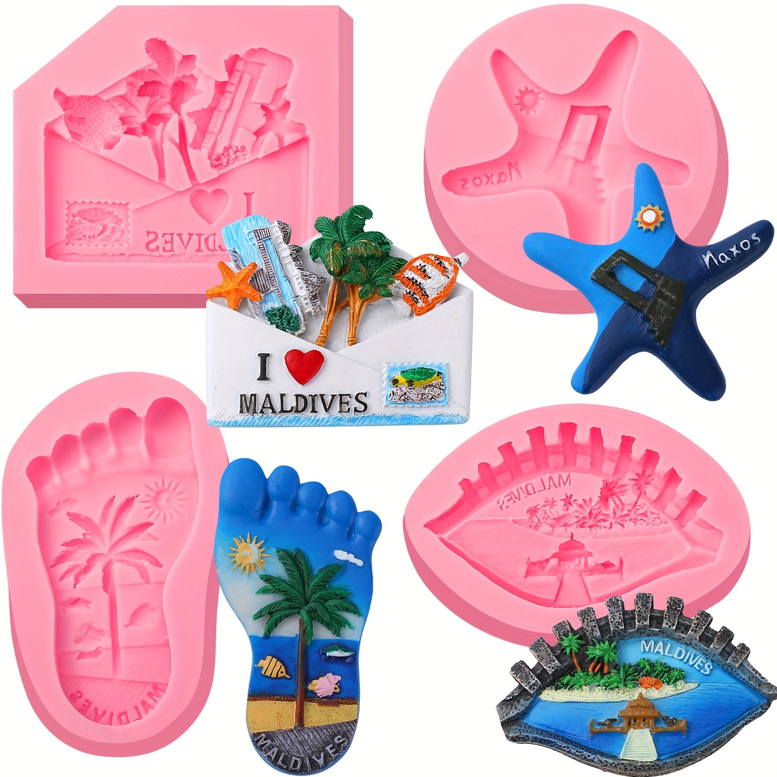 Diy Punk Starfish Silicone Resin Molds Marine Style Sea - Temu