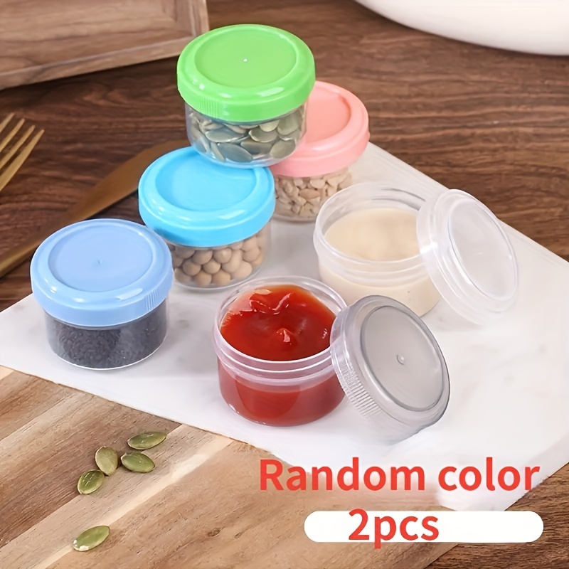 Reusable Salad Dressing Container, 5PCS Sauce Cup with Lid