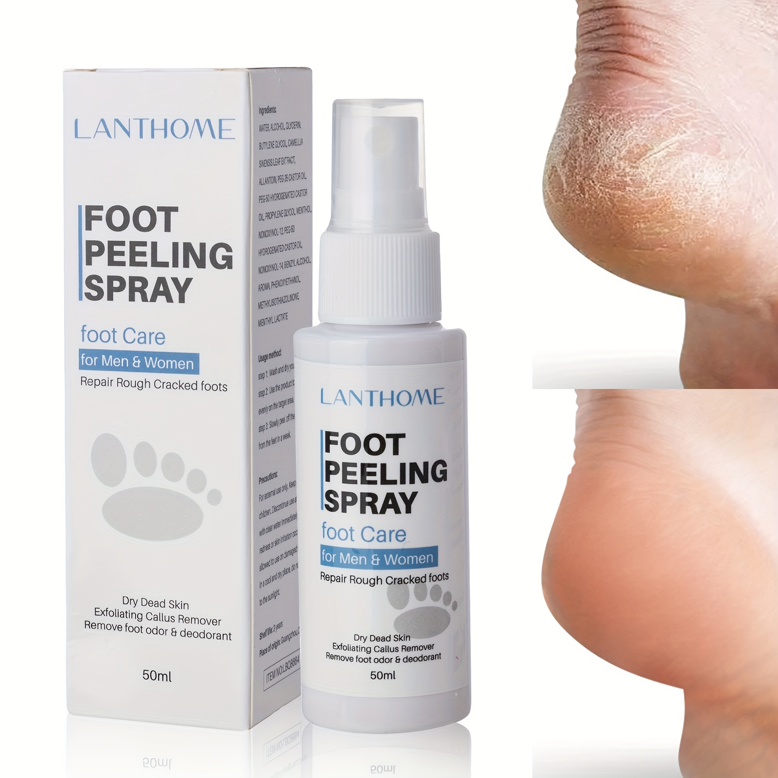 100ml Foot Peeling Spray Orange Essential Oil Exfoliating Peel