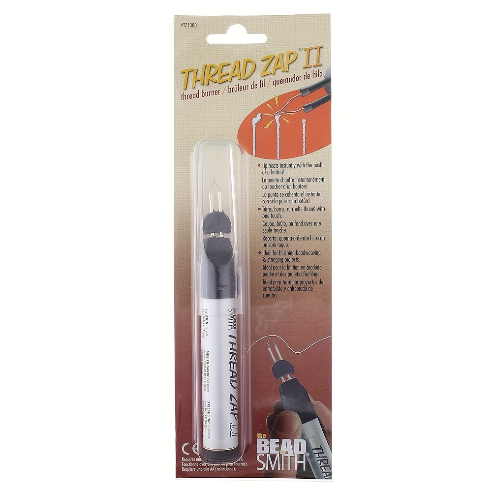The Hobbyworker Thread Burner, Battery Operated (1xAA) Thread Zap, Push  Button, Trim, Burn And Melt Thread With One Touch, Ideal For Finishing Bead  Weaving And Stringing Projects