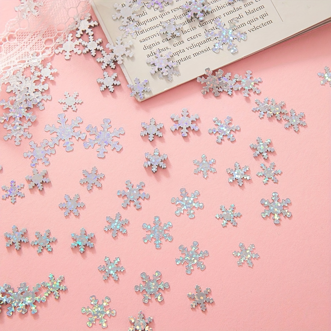 30g silvery Point Color Mixed Snowflake Color Paper - Temu